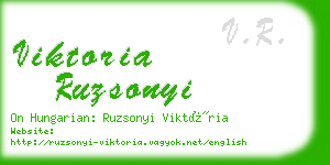 viktoria ruzsonyi business card